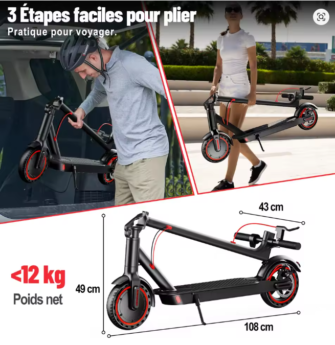 Trottinette électrique TODIMART T3 350W 20-30Km d'autonomie