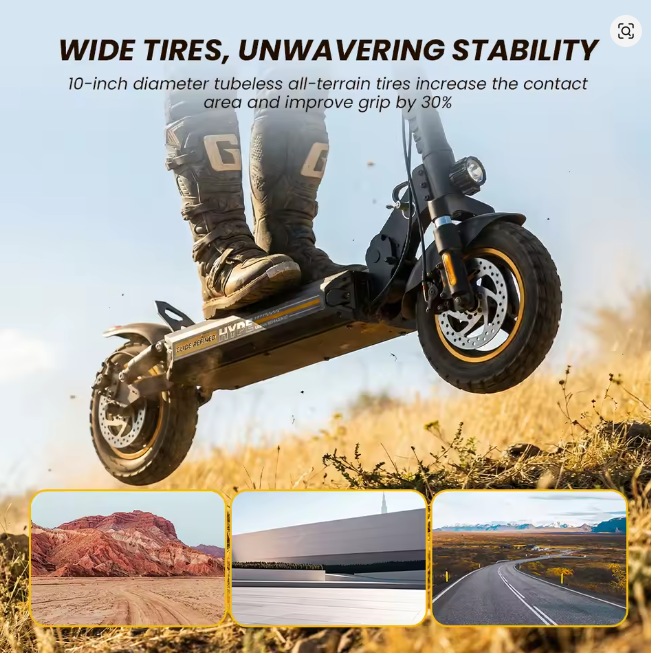 1000W Max Power Electric Scooter iScooter 10inch Off Road Tire Electric Kick Scooter 40KM Range 10Ah 40KM/H Scooter for Adults